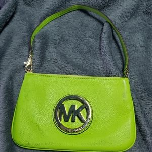 MK small wristlet Lime Green